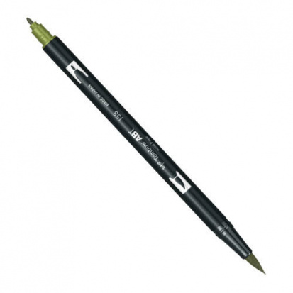 Маркер-кисть "Abt Dual Brush Pen" 158 темно-оливковый